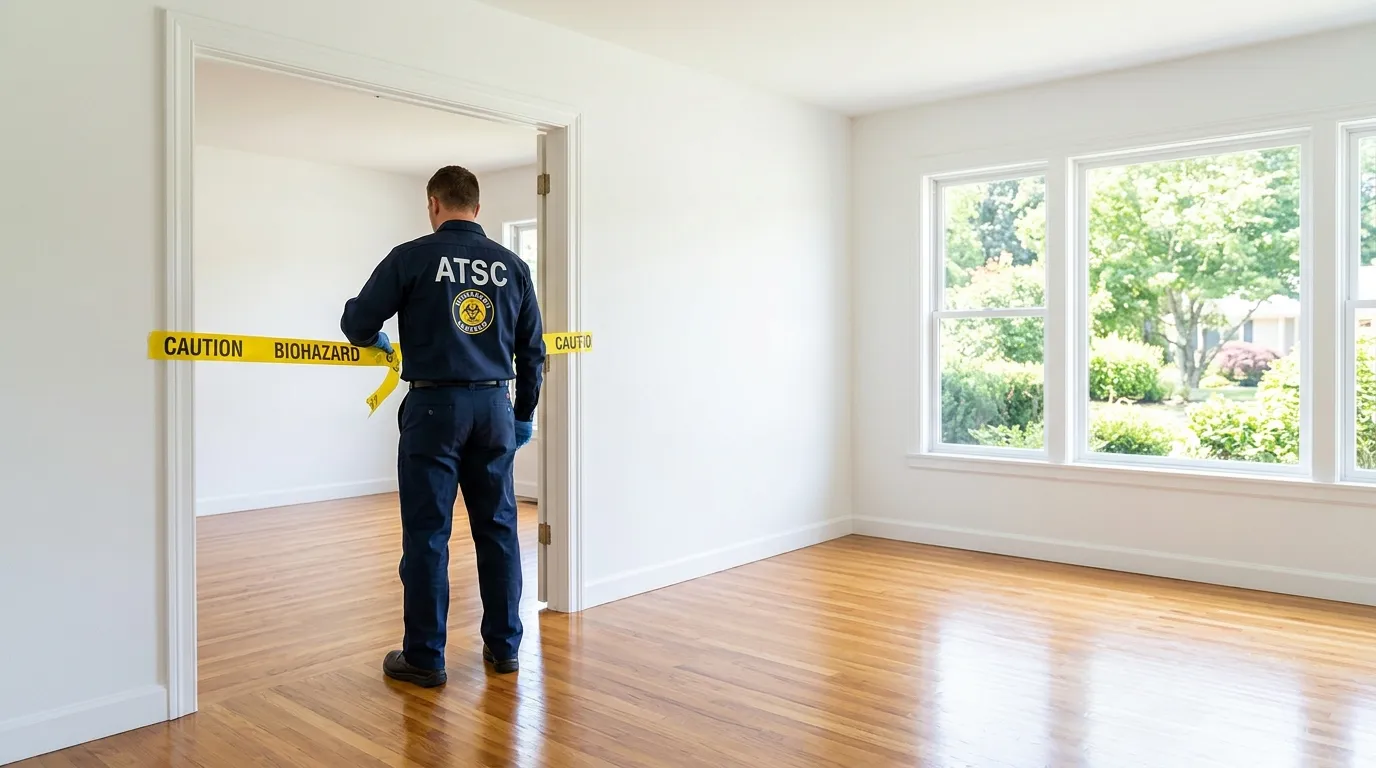 Certified biohazard cleanup crew performing Trauma Scene Cleanup in Doctor Phillips